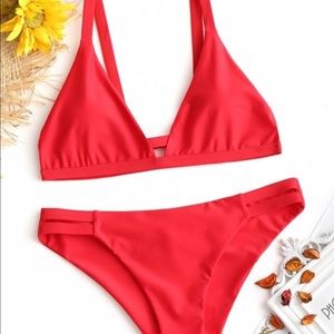 Red bikini zaful nwt size medium